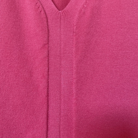 INC Pink Sweater Womens cap sleeve V neck plus Sz 3X Summer lightweight Barbie - Picture 4 of 10